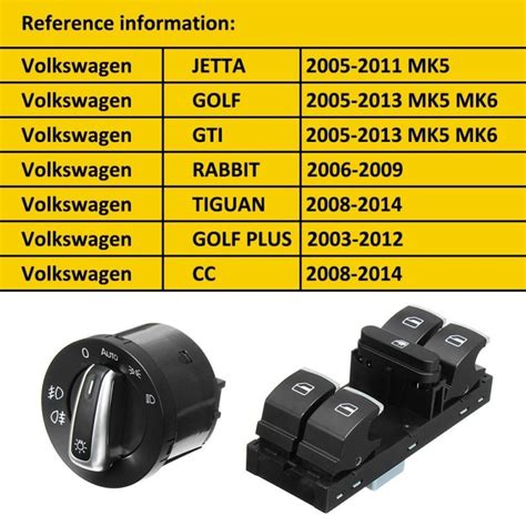 VW Jetta MK5 visszapillantó tükör kapcsoló