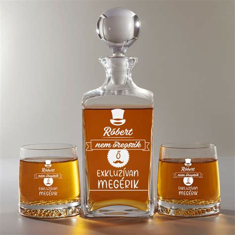 Whisky palack és pohár