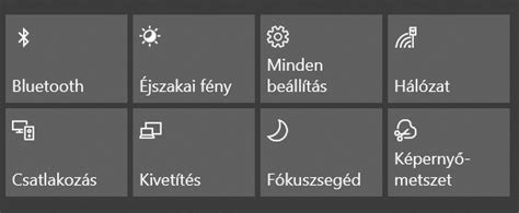 Windows 10 Műveletközpont
